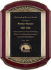 Rosewood Finish Plaque with Bronze Finish Frame 11