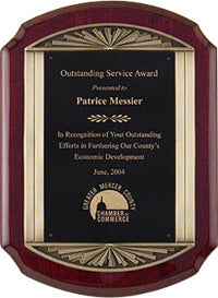Rosewood Finish Plaque with Bronze Finish Frame 11"x15" [TDP4137]