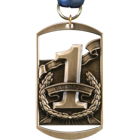 1st Place Dog Tag Medal - 2.75" [M275DT-1ST]