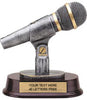 Microphone Pewter Finish Resin Trophy [SGR3311M]