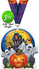 Halloween Pumpkin & Ghosts Colorix-M Acrylic Medal- 3.75 inch [MACR375-HLWN-PMP-Q]