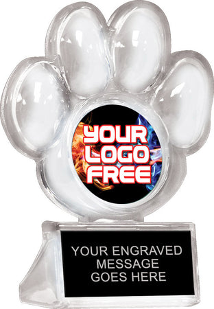 Krystal Clear Paw Ice Custom Insert Trophy [iXPAW]