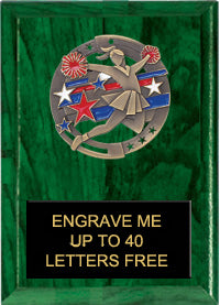 5"x7" Cheer Dimensional Color Plaque [PEM5-CH]