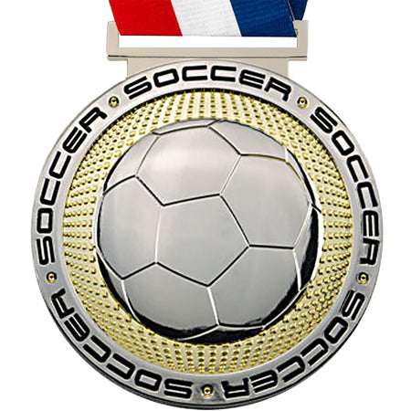 3.25" Soccer Dual Plated Diecast Medal [MSDP3-SC]
