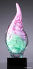 Pink and Green Droplet Art Glass Award [AGJ46-15]