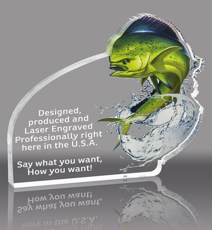 Mahi Mahi Acrylic Award - 7.4 x 6 inch [AFSH-MAHI-76-Q]
