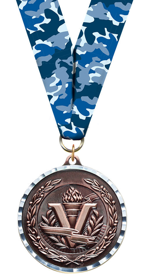 Victory Diecast Medal with Diamond Cut Border- Bronze [MM2DC-VY-B]