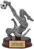 Soccer Silver Resin on Piano Finish Base - Female [SCRF-SCF]
