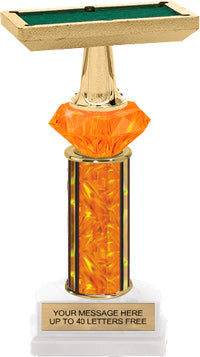 Orange Clear Diamond Riser Trophy on Horseshoe Base [THSDR13O]