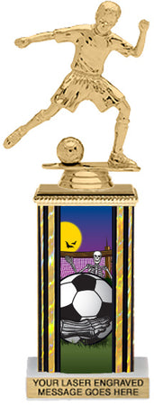 Halloween Soccer Skeletons Rectangle Column Trophy [TSQ10STK-SC]