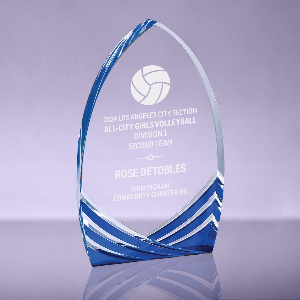 Soaring Acrylic Award - Blue - 4.25x7 inch [AJSAC-47-BLU]