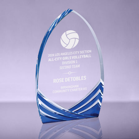 Soaring Acrylic Award - Blue - 4.25x7 inch [AJSAC-47-BLU]