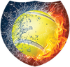 Tennis Fire & Water Shield Insert [SH-3726]