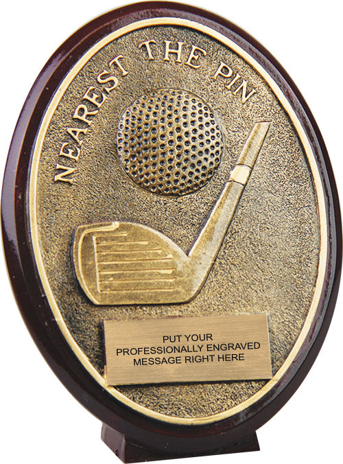 Nearest to the Pin Golf Oval Resin Trophy [RBOV5-NTP]