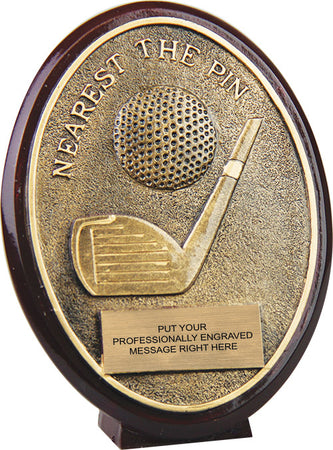 Nearest to the Pin Golf Oval Resin Trophy [RBOV5-NTP]