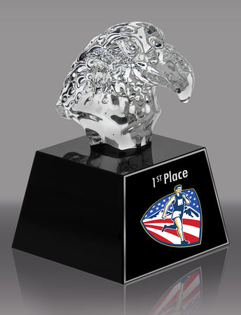 Custom Optical Crystal Eagle Award [CM322EG-FC]