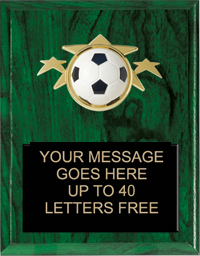 Soccer Triple Star Plaque [PTS79-SC]