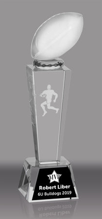 Football 3D Laser Crystal Trophy [CRL3D-FB]