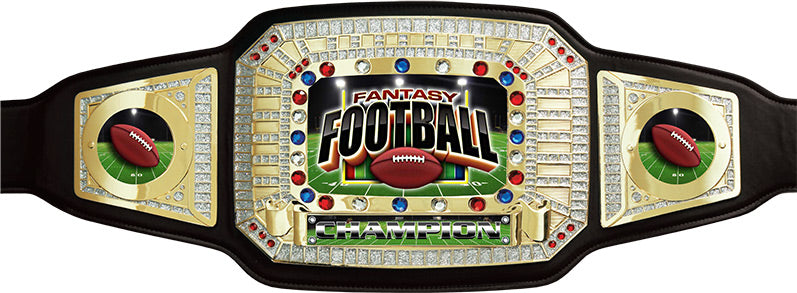 Fantasy Football Champion Award Belt- Black & Gold [CAB-52-BLK-FFB]