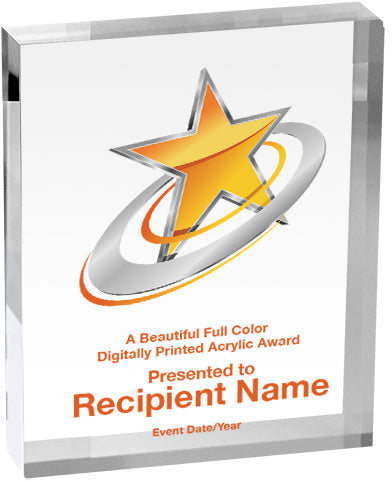 Stars Vibrix Acrylic Awards [3/4 inch thick]