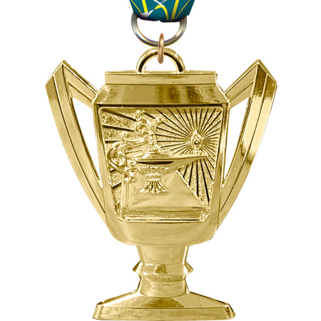 Knowledge Bright Gold Trophy Cup Medal [MTM27-KN]