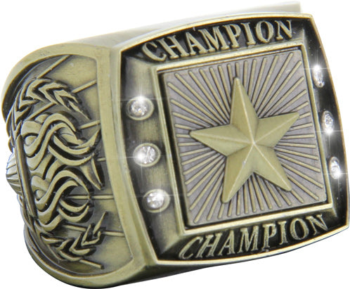 Championship Ring with Activity Insert- Star Gold [RGSJ-G-CHMP-STR]