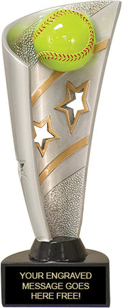 Softball Banner Resin 3D Sport Trophy [RJBAN8-SB]