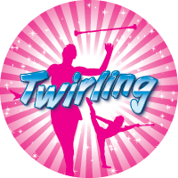 Baton Twirling - Pink Silhouettes Insert [TD-3772]