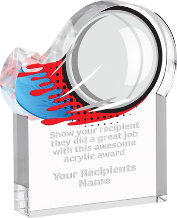 Ping Pong Splatters Acrylic Award- 5x6 inch [ASLM-56-PNPN-Q]