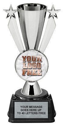 Silver Victory Star Custom Insert Cup on Regal Base [TXRGPSi-8-S]