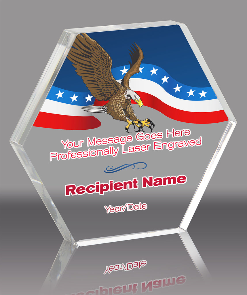 Hexagon Full Color Acrylic Award- 5 inch [AHEX-5-FC-Q]