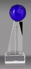 Goldwell Crystal with Cobalt Blue Globe Award [C167-S-X]