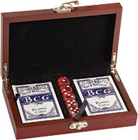Rosewood Finish Card & Dice Gift Set [CRDCJ01]