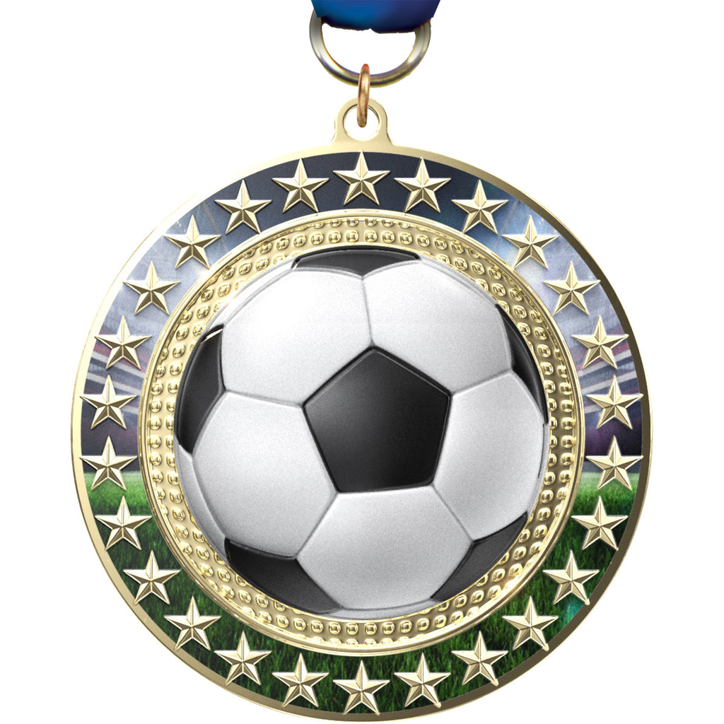 3" Soccer Radiant Star Medal [MSRSB3-SC]