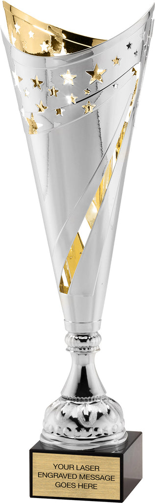 Two-Tone Silver and Gold Stars Split Cup [CMM-34C-SG-14]