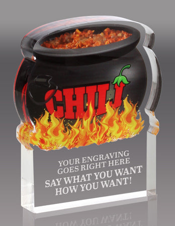Chili Cook-Off Acrylic Award- 3x4 inch [ACHLI-34-Q]