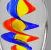 Colorful Egg-Shaped Art Glass Award with Clear Base 6