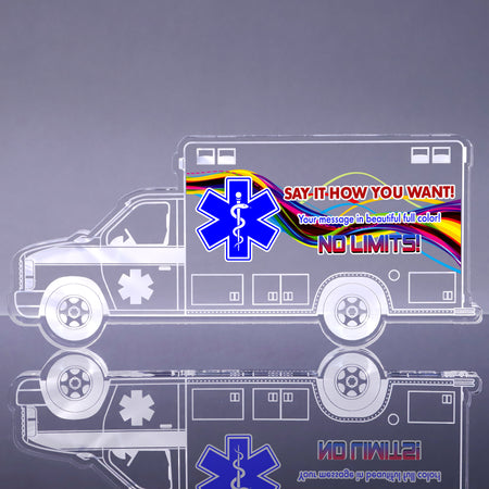 Ambulance Acrylic Award - 8 inch Color [AAMB758-FC-Q]