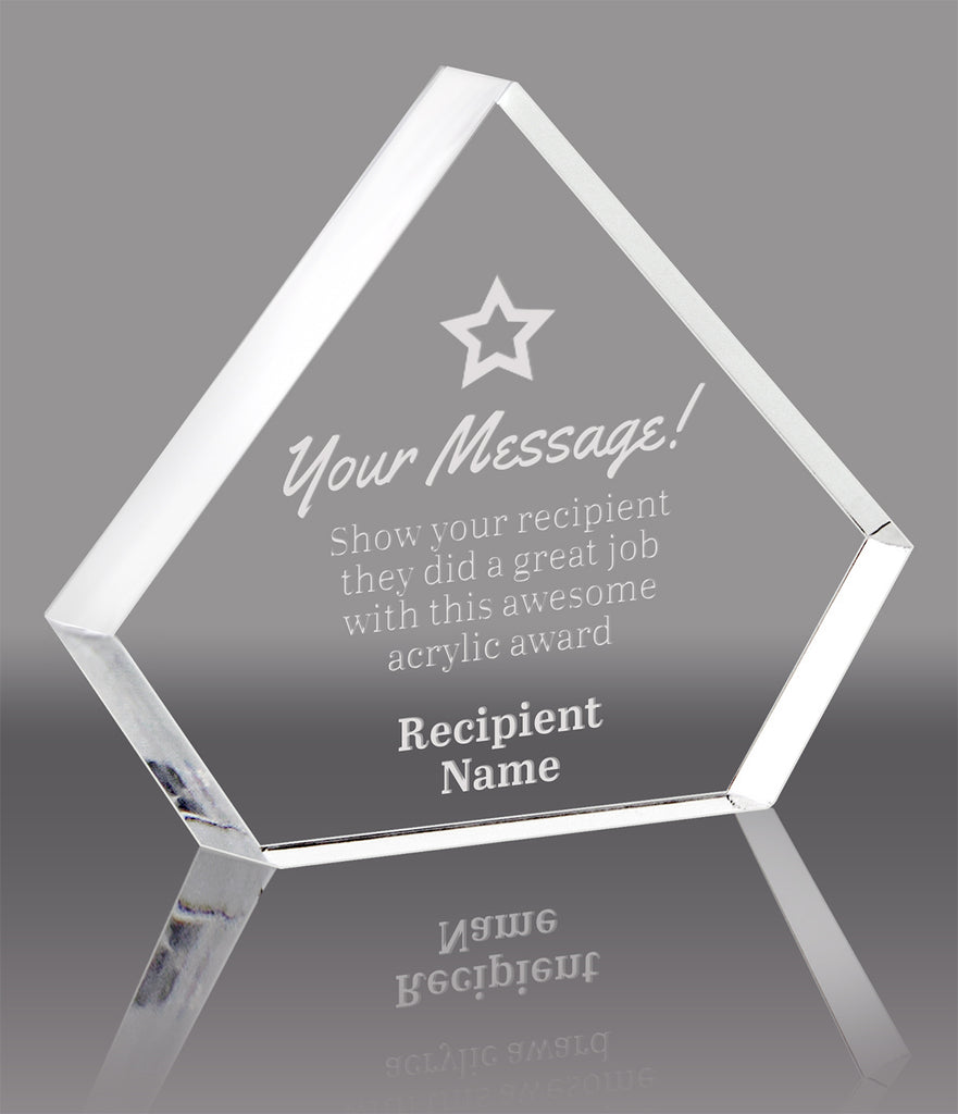 Arrowhead Acrylic Award- 5.5 inch [ATARW-5-Q]