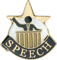 Scholastic Star Pins- Speech [PB126]