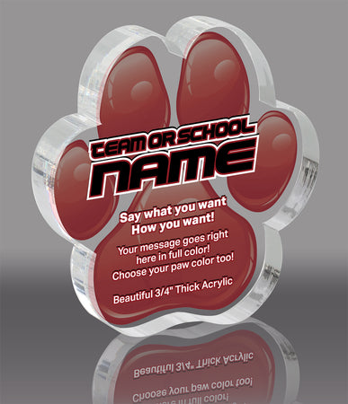 Maroon Acrylic ColorPaw- 5 inch [APAW-5-MRN-Q]