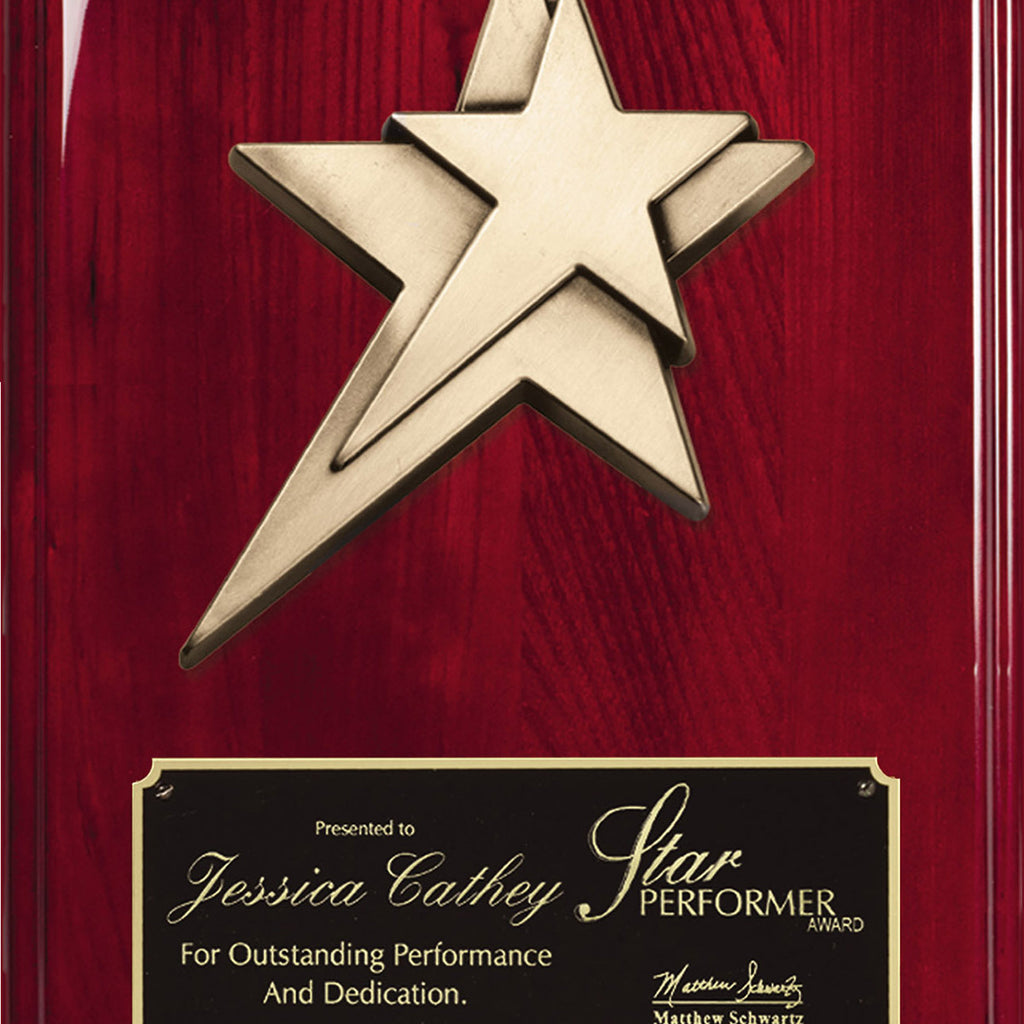 Rosewood Piano Finish Plaques with Double Star Castings