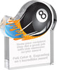 Billiards 8-Ball Splatters Acrylic Award- 4x5 inch [ASLM-45-BL8-Q]