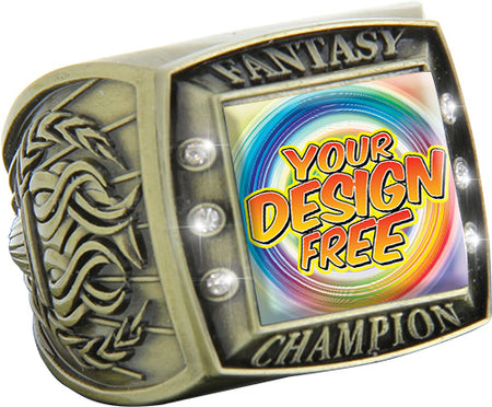 Custom Full Color Fantasy Champion Ring- Gold [RXGSJ-G-FANCH]