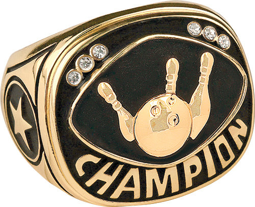 Bowling Champion Ring- Gold [RNGJ6-BW-G]