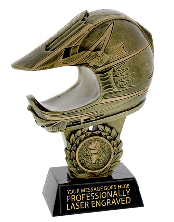 Motocross Helmet Resin Trophy - 6.25 inch [RM-32-6]