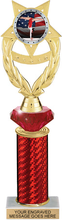 Wreath Victory Color Insert Diamond Riser Trophy - 11.75 inch [TDRi-11-J97]