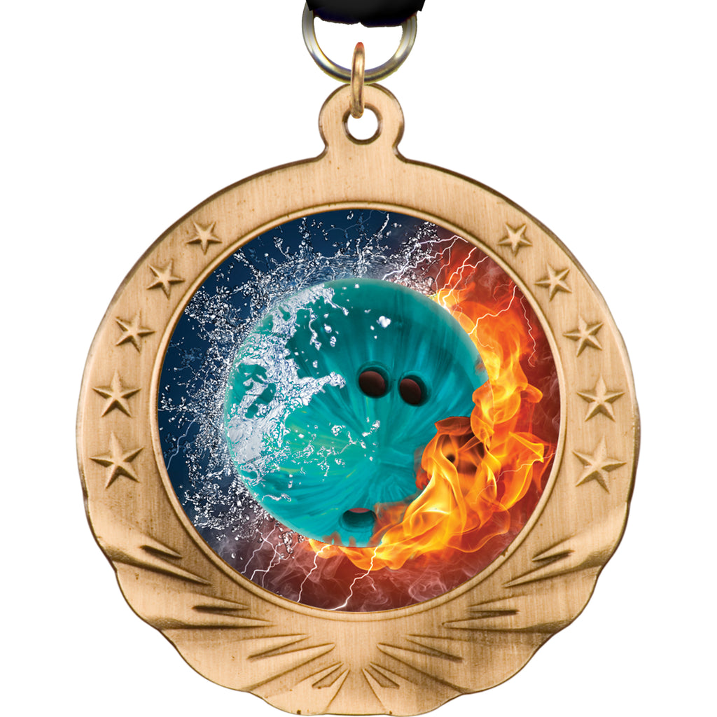 2.75" Antique Finish DecaStar Insert Medal [MJ914S]