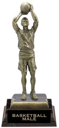 Basketball XL Antiqued Gold Tone Figures - Male [TXAG-BKM]