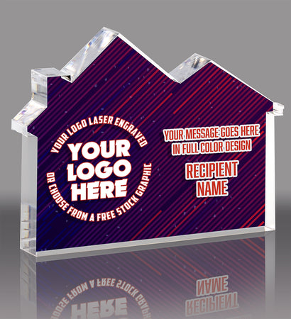 Acrylic Full Color Real Estate/Home Award - 6.5 x 4.75 inch [AHSE-6-FC-Q]